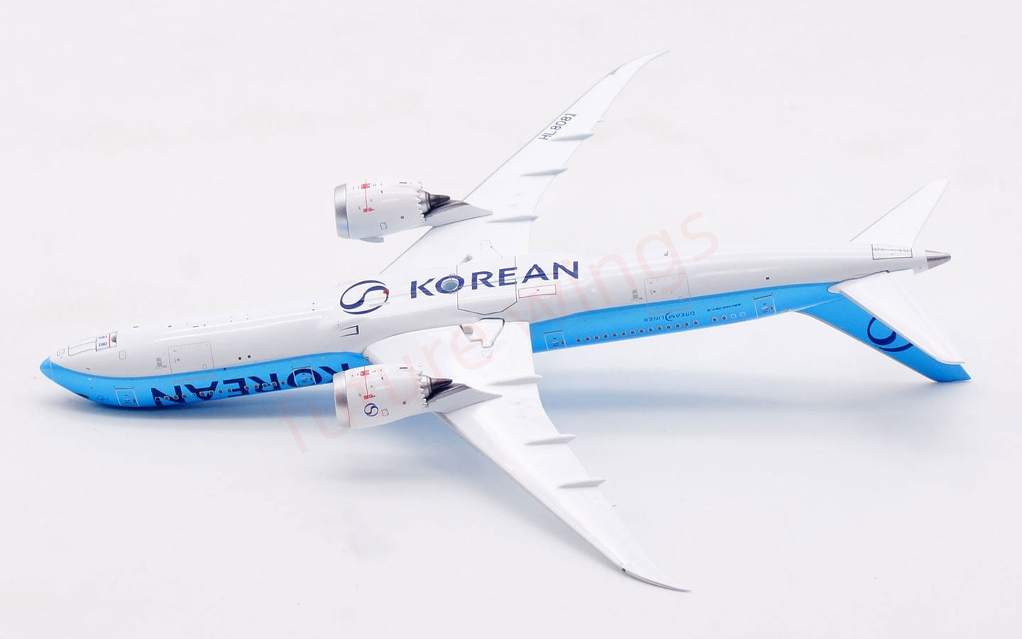 1:400 Aviation400 Korean Air B787-9 HL8081 Aircraft Model Free Tractor +Stand