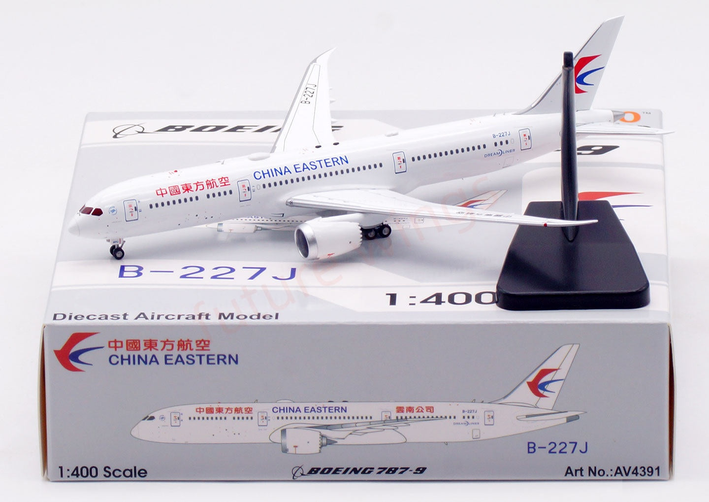 1:400 Aviation400 China Eastern Airlines B787-9 B-227J Free Tractor +Stand