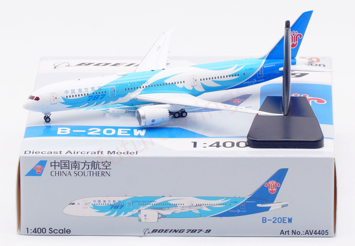1:400 Aviation400 China Southern Airlines B787-9 B-20EW Free Tractor +Stand