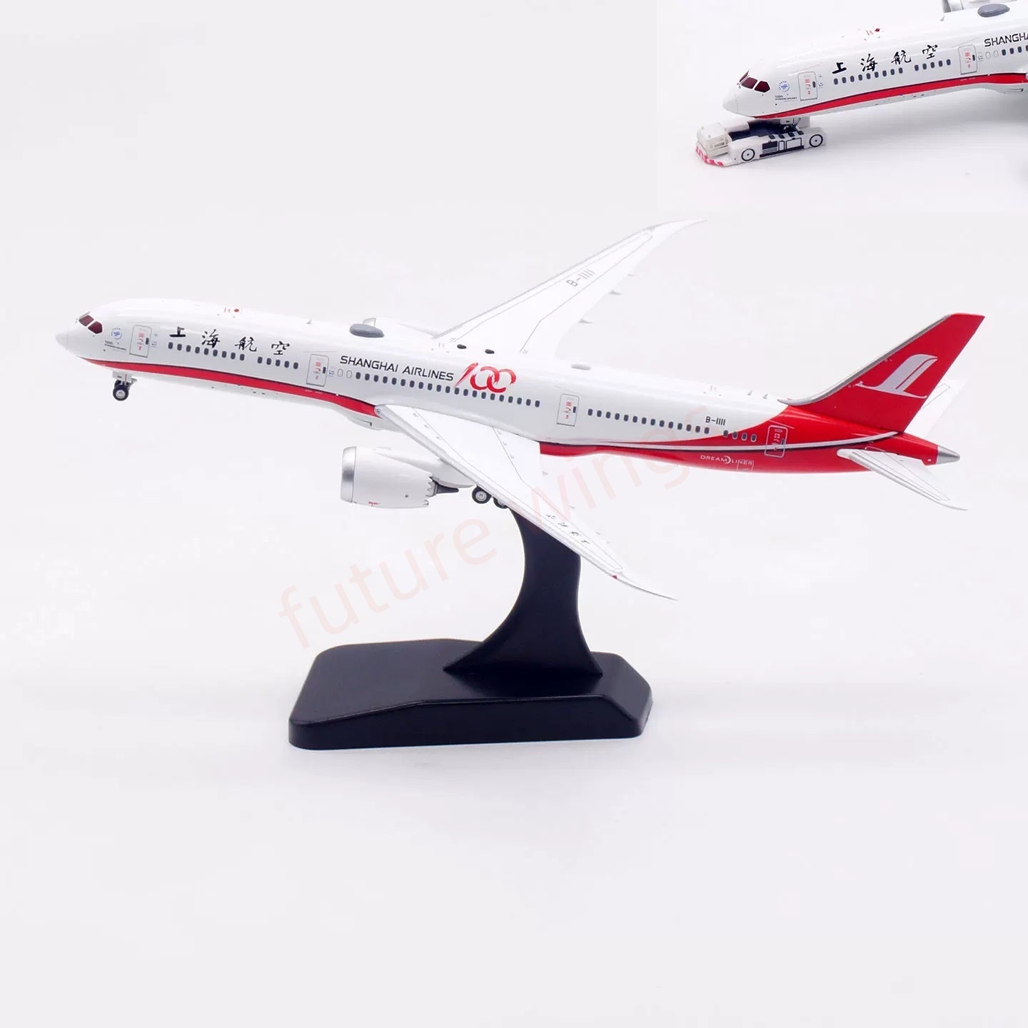 1:400 Aviation400 ShangHai Airlines B787-9 B-1111 Free Tractor +Stand
