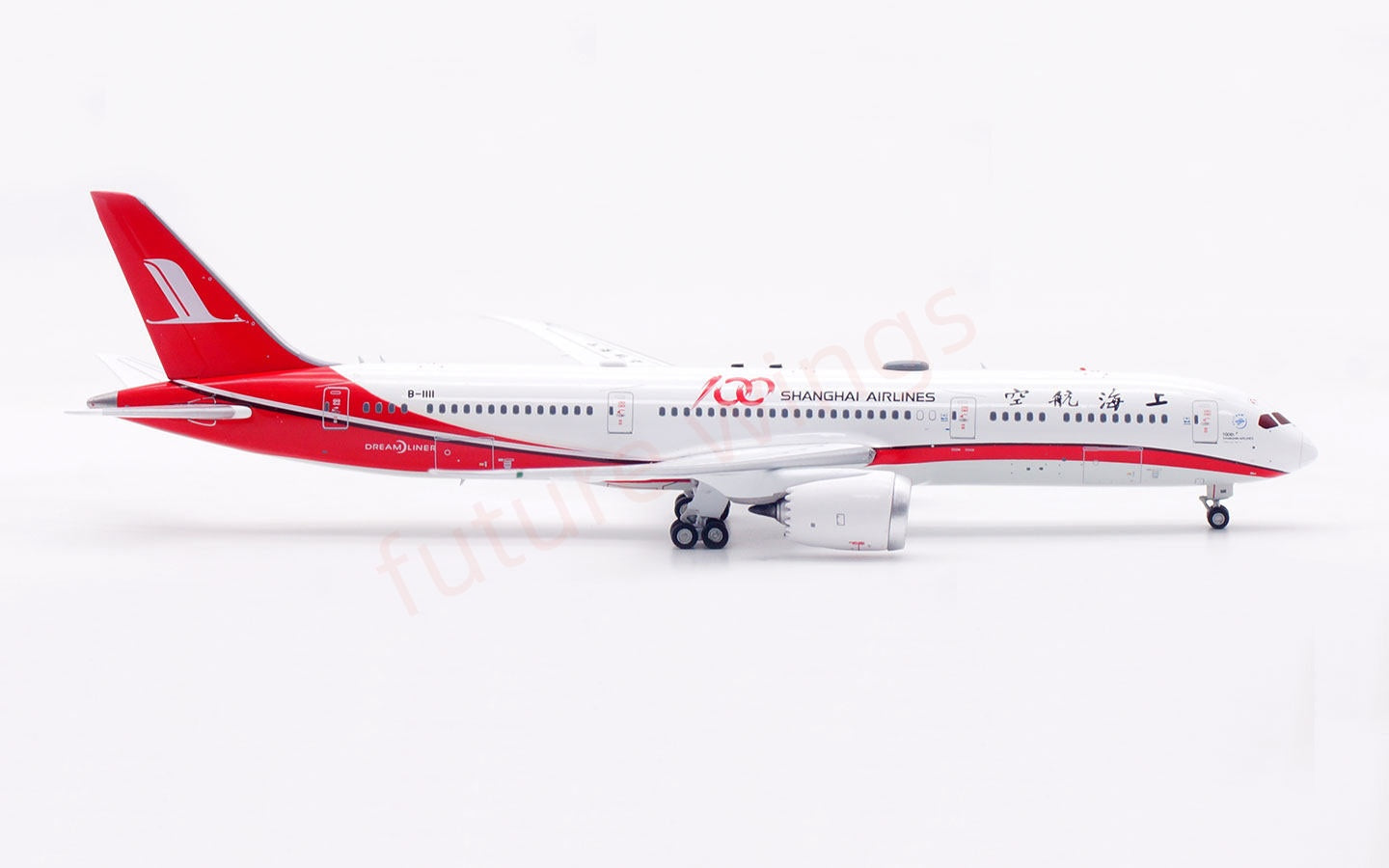 1:400 Aviation400 ShangHai Airlines B787-9 B-1111 Free Tractor +Stand