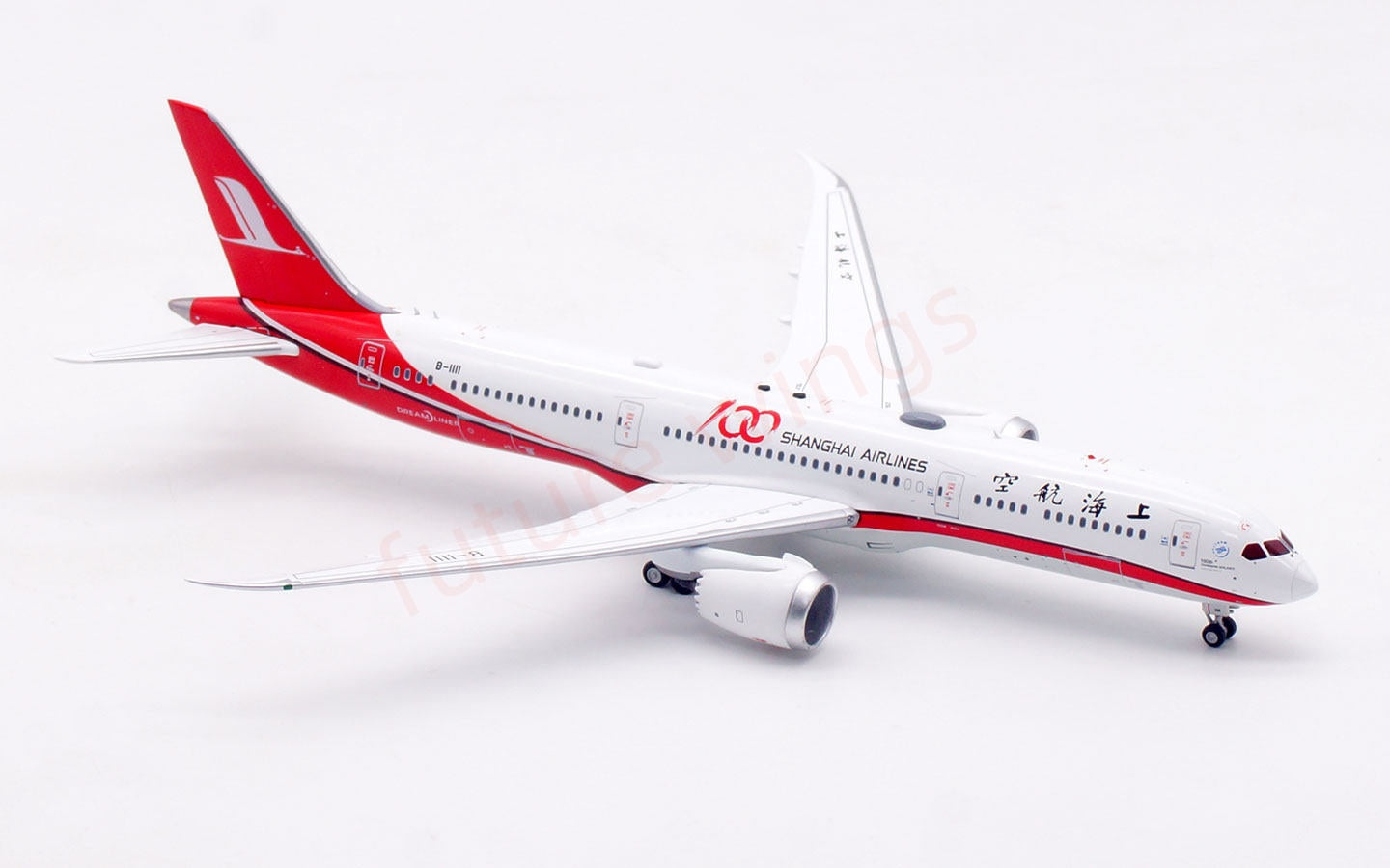 1:400 Aviation400 ShangHai Airlines B787-9 B-1111 Free Tractor +Stand