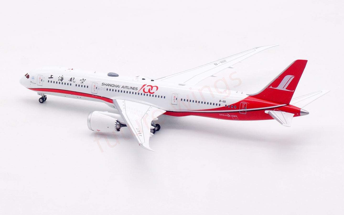 1:400 Aviation400 ShangHai Airlines B787-9 B-1111 Free Tractor +Stand