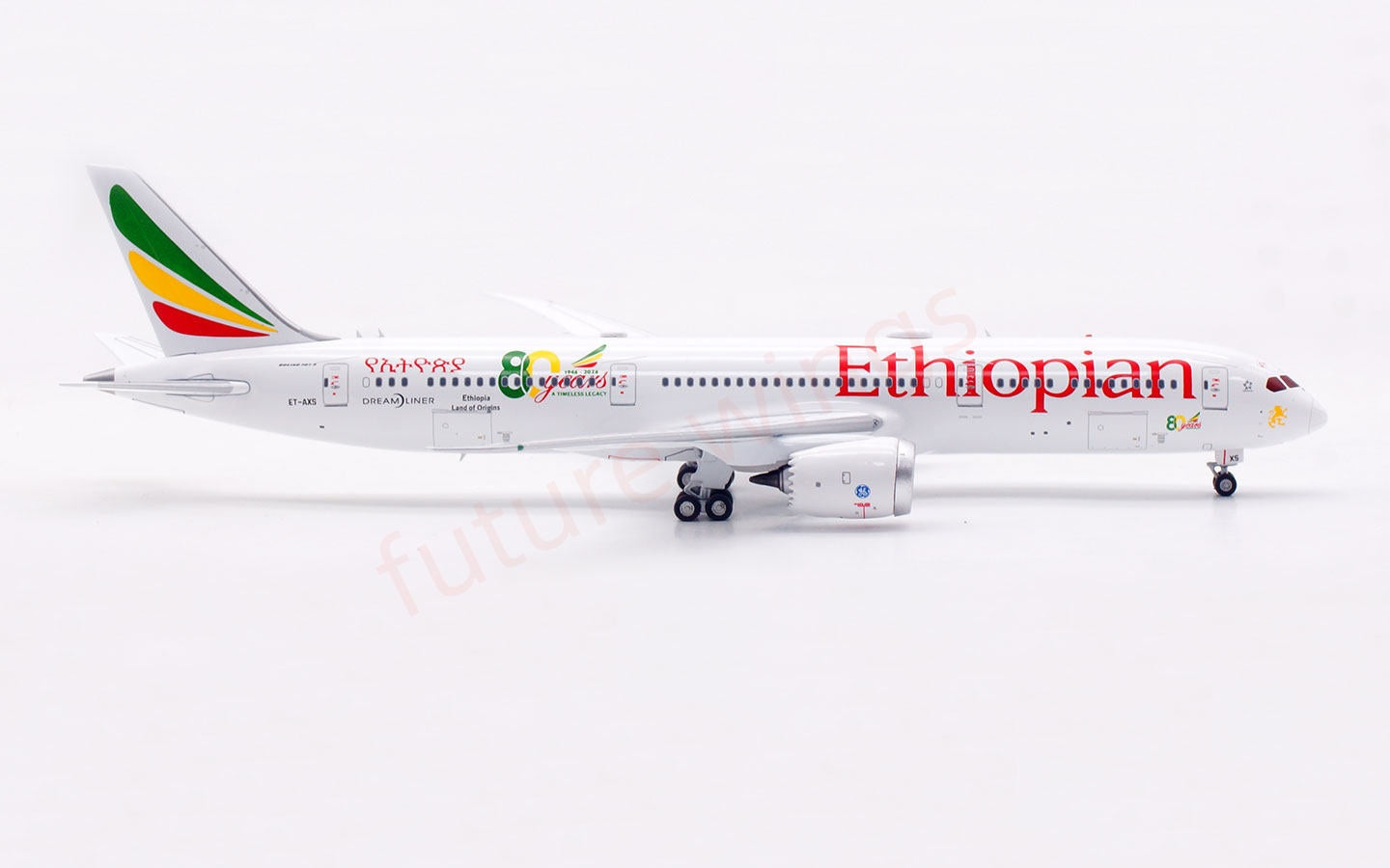 1:400 Aviation400 Ethiopian Airlines B787-9 ET-AXS Free Tractor +Stand