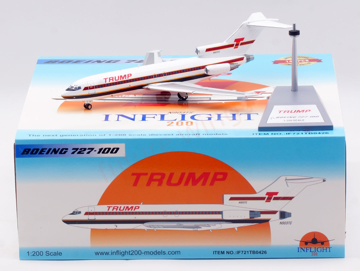 1:200 InFlight200 Turmp B727-100 N903TS Diecast Aircraft Model