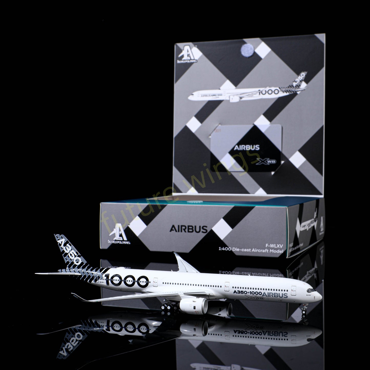 1:400 AeroPolaris Airbus House Color A350-1000 F-WLXV Aircraft Model+FreeTractor