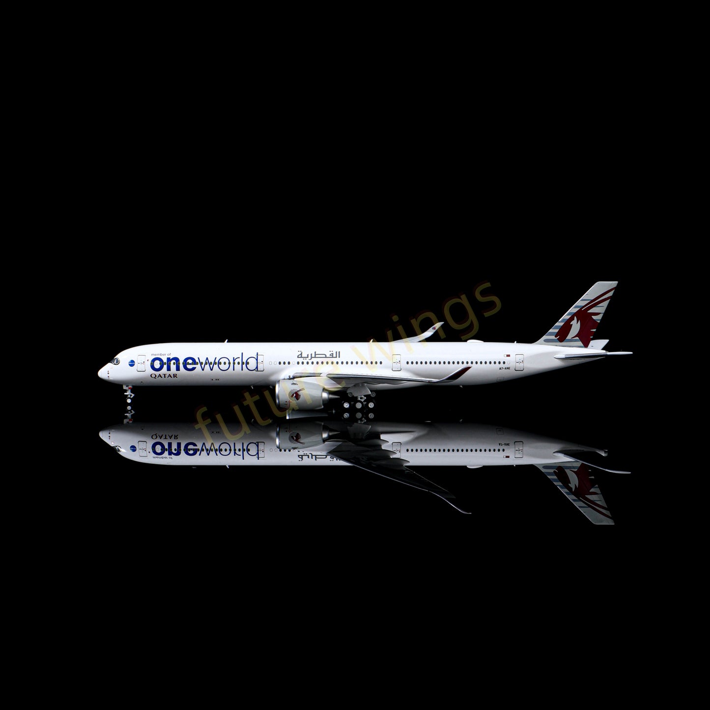 1:400 AeroPolaris Qatar Airways A350-1000 A7-ANE "One World" Aircraft Model+Free Tractor