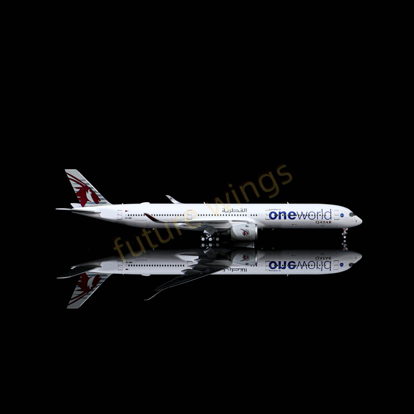 1:400 AeroPolaris Qatar Airways A350-1000 A7-ANE "One World" Aircraft Model+Free Tractor