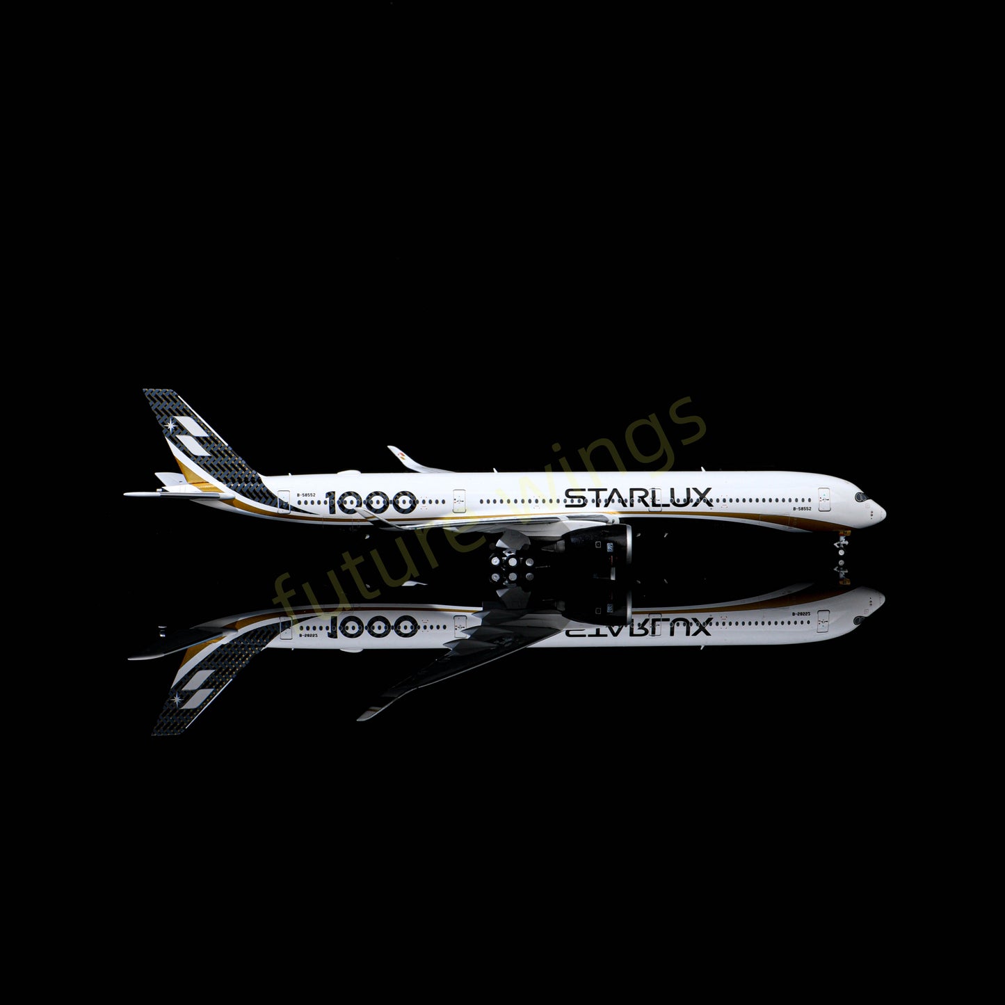 1:400 AeroPolaris StarLux Airlines A350-1000 B-58552 Aircraft Model+Free Tractor