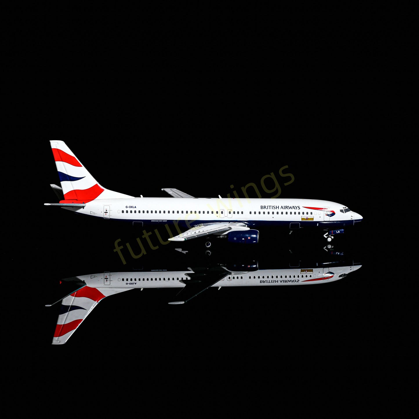 1:400 ARD Model(AeroPolaris) British Airways B737-800 G-OXLA Aircraft Model+Free Tractor