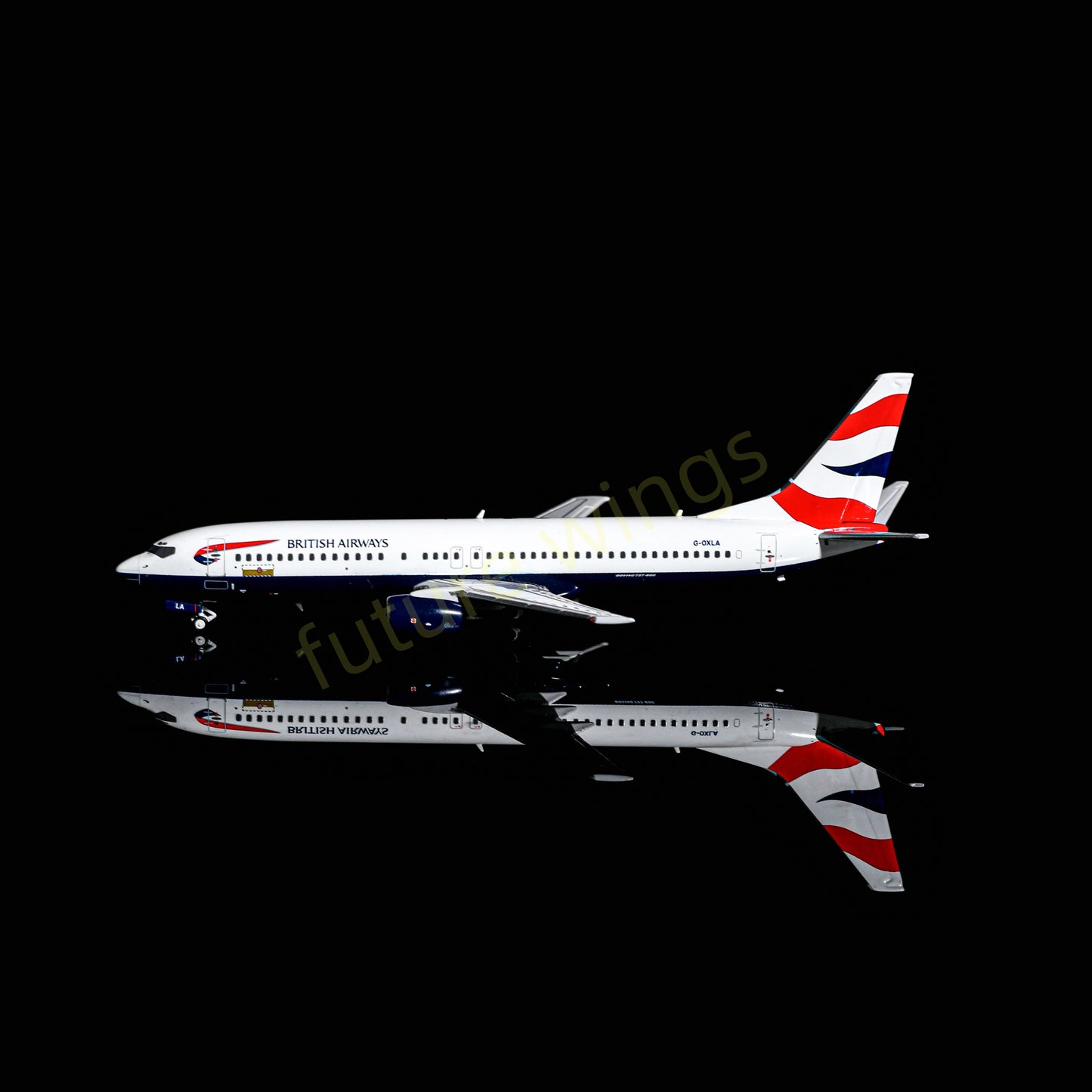 1:400 ARD Model(AeroPolaris) British Airways B737-800 G-OXLA Aircraft Model+Free Tractor