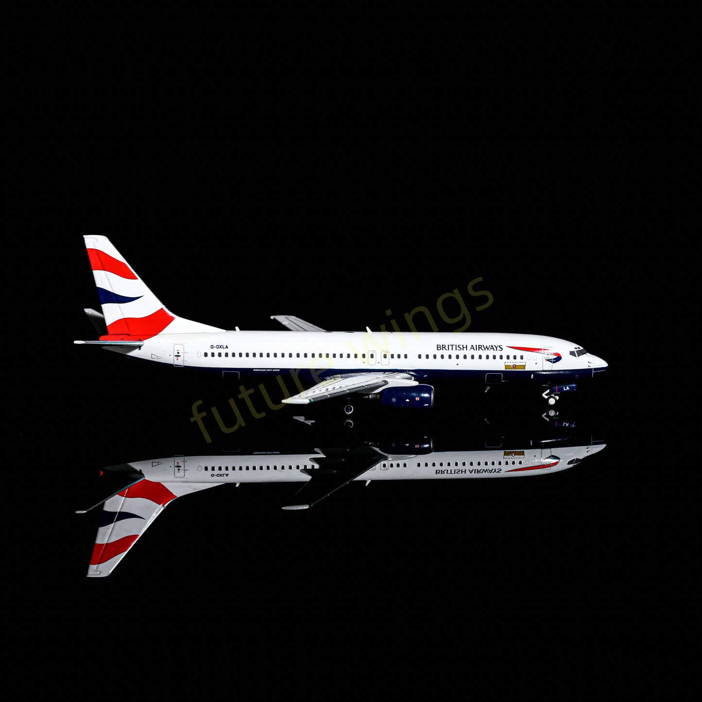 1:400 ARD Model(AeroPolaris) British Airways B737-800 G-OXLA Aircraft Model+Free Tractor