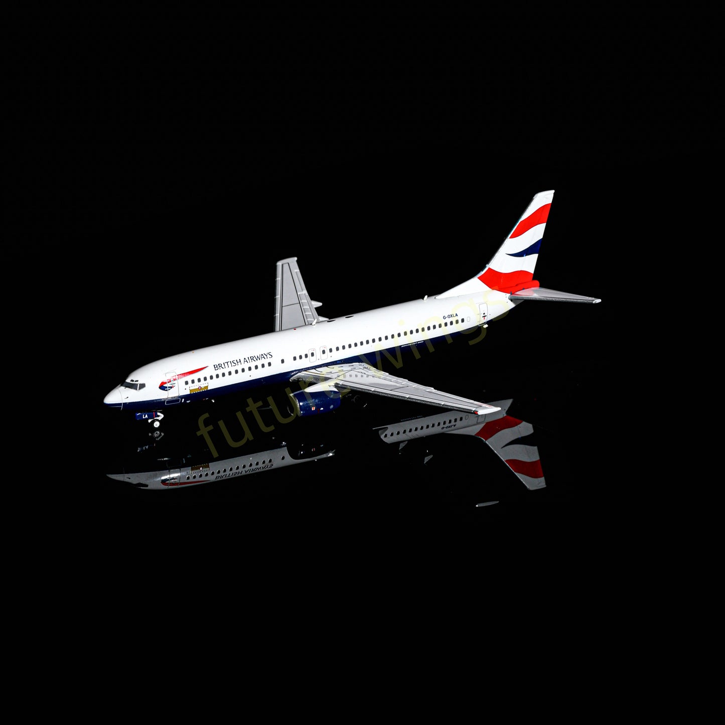 1:400 ARD Model(AeroPolaris) British Airways B737-800 G-OXLA Aircraft Model+Free Tractor