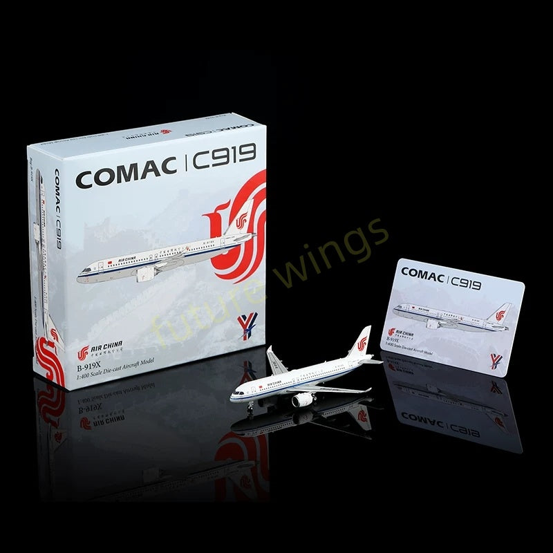 1:400 YY Wings Air China C919 B-919X Aircraft Model+Free Tractor