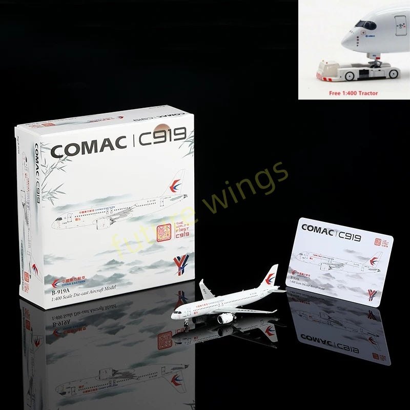 1:400 YY Wings China Eastern Airlines C919 B-919A Aircraft Model+Free Tractor
