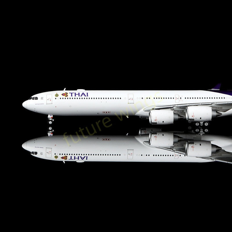 1:400 YY Wings Thai Airways A340-600 HS-TNA Aircraft Model+Free Tractor