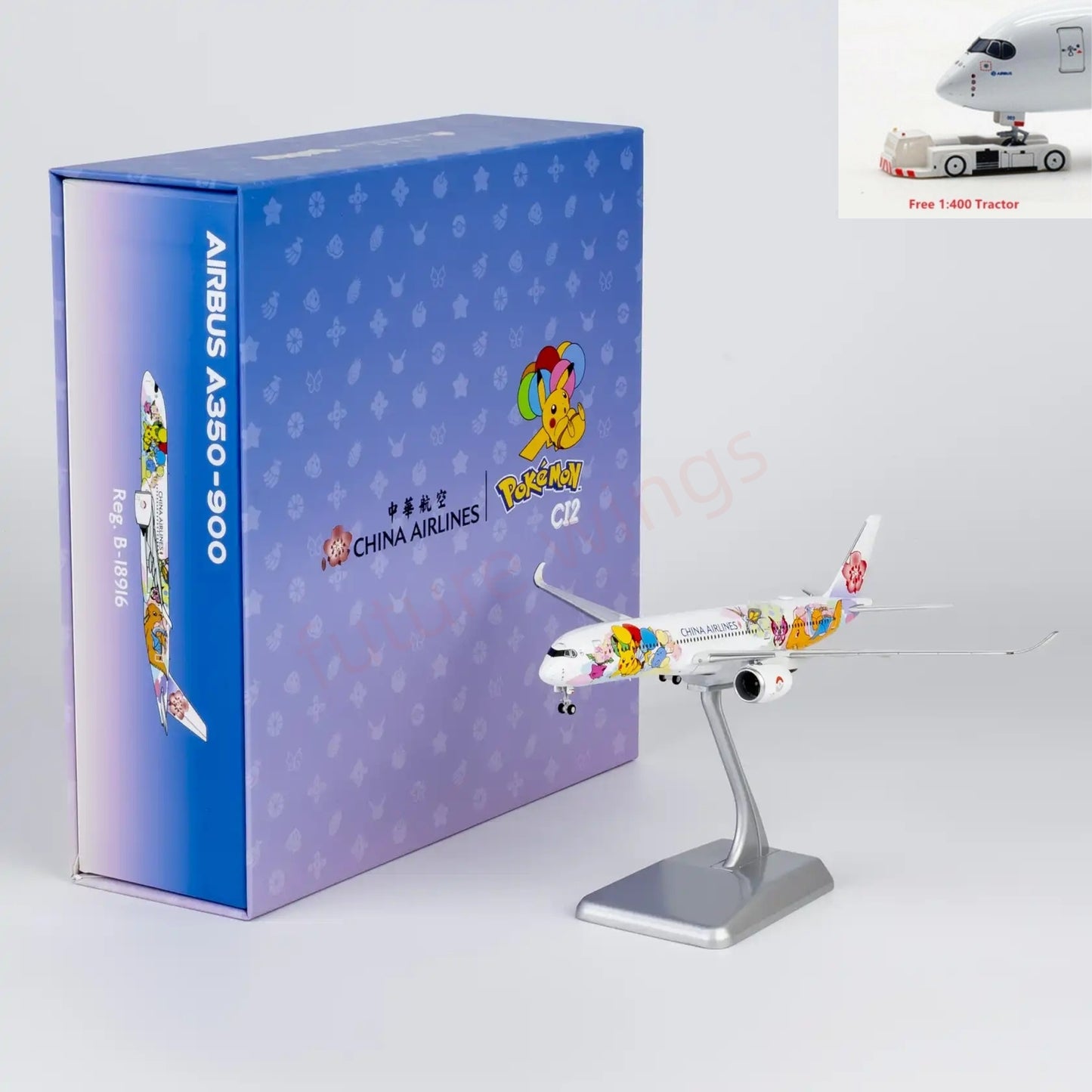 1:400 NG Models NG39133 China Airlines A350-900 B-18916 Aircraft Model+Free Tractor"Luxury Package"