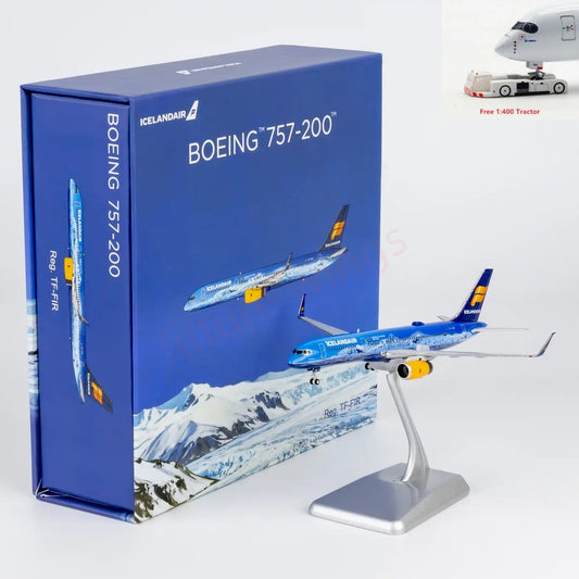 1:400 NG Models NG53212 Iceland Air B757-200 TF-FIR Aircraft Model+Free Tractor "Luxury Package"