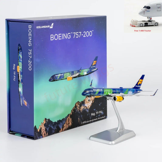 1:400 NG Models NG53211 Iceland Air B757-200 TF-FIU Aircraft Model+Free Tractor  "Luxury Package"