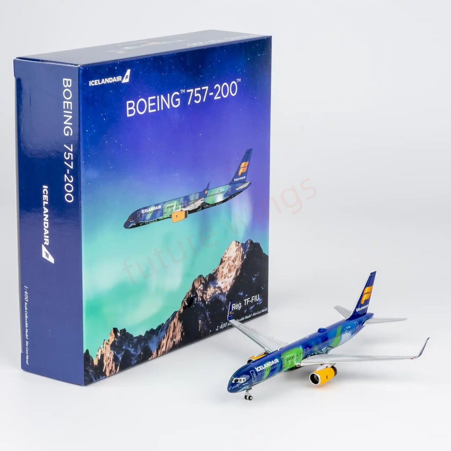 1:400 NG Models NG53213 Iceland Air B757-200 TF-FIU Aircraft Model+Free Tractor