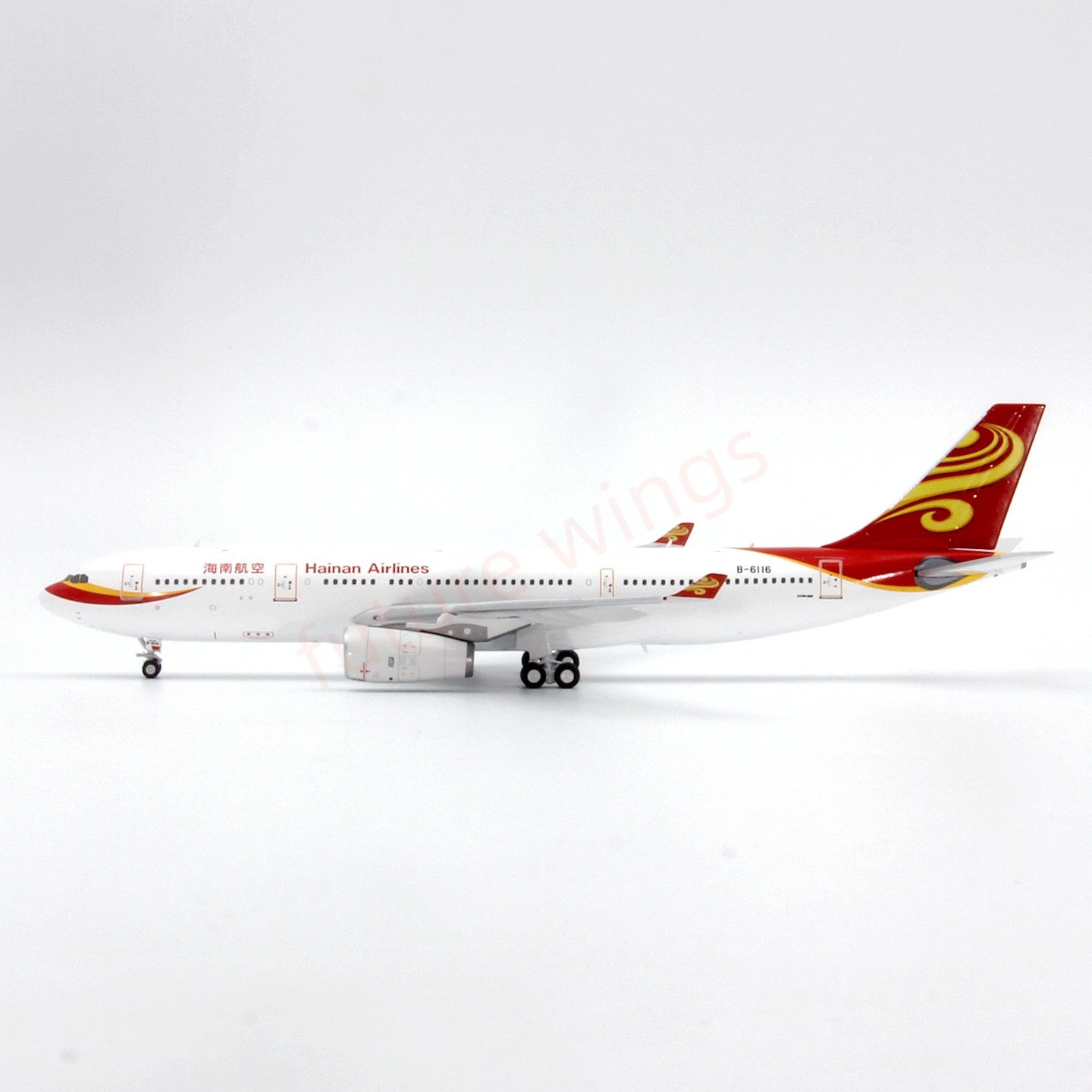 1:400 GeminiStar Hainan Airlines A330-200 B-6116 Aircraft Model+Free Tractor