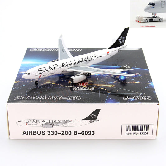 1:400 GeminiStar Air China A330-200 B-6093 Aircraft Model+Free Tractor