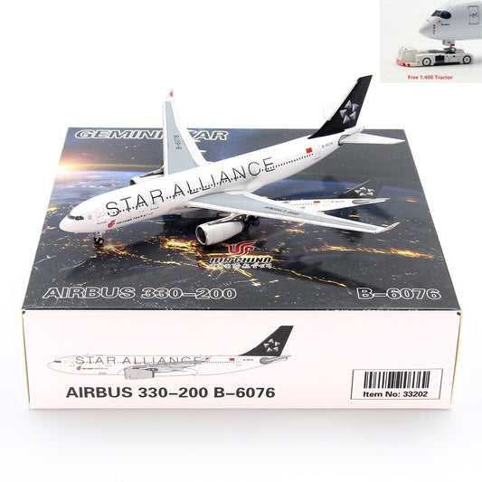 1:400 GeminiStar Air China A330-200 B-6076 Aircraft Model+Free Tractor