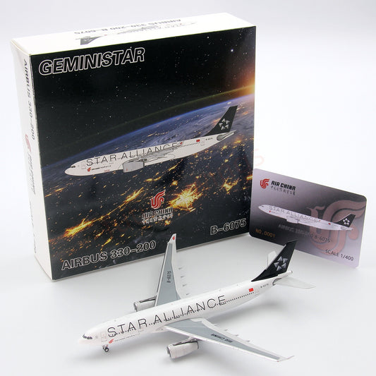 1:400 GeminiStar Air China A330-200 B-6075 Aircraft Model+Free Tractor