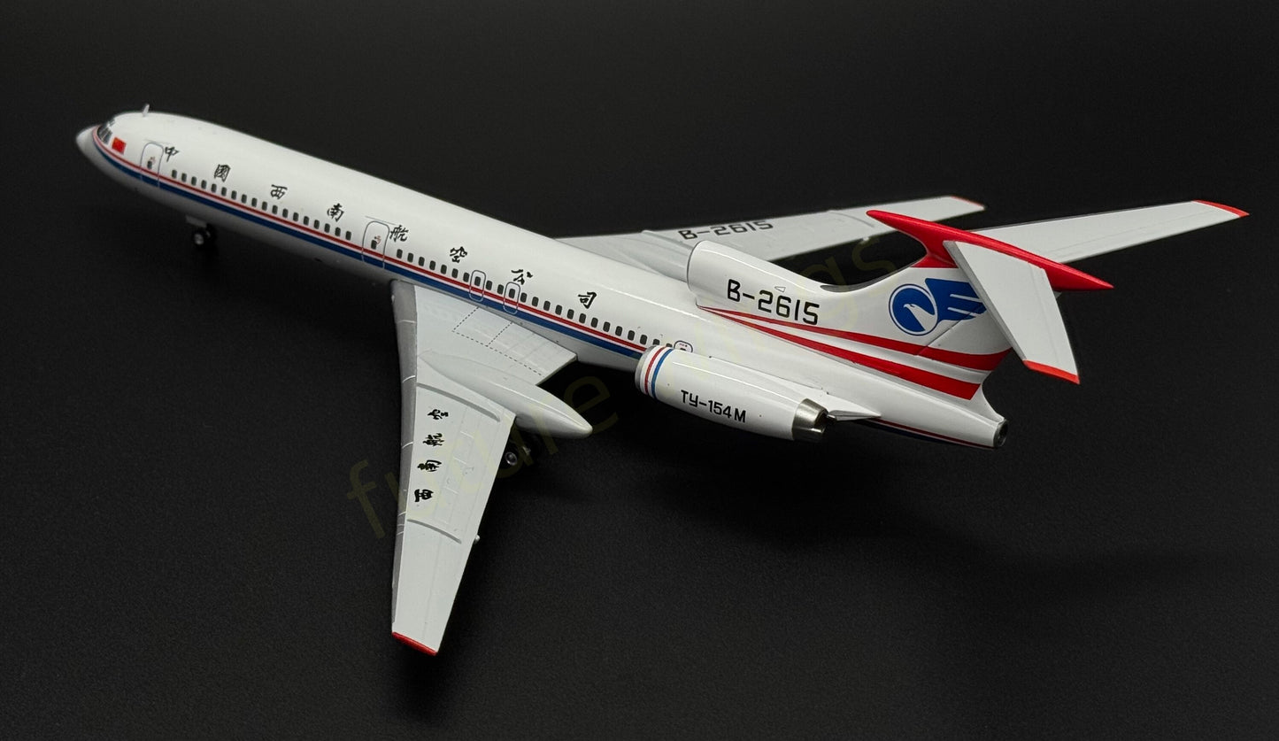 1:200 KJ Models(JC Wings) China Southwest Airlines Tupolev Tu-154M B-2615 Diecast Aircraft Model