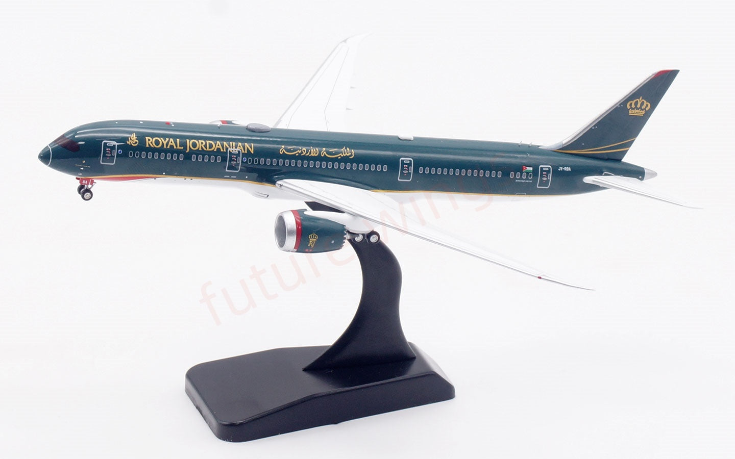 1:400 Aviation400 Royal Jordanian Airlines B787-9 JY-RBA Aircraft Model Free Tractor +Stand