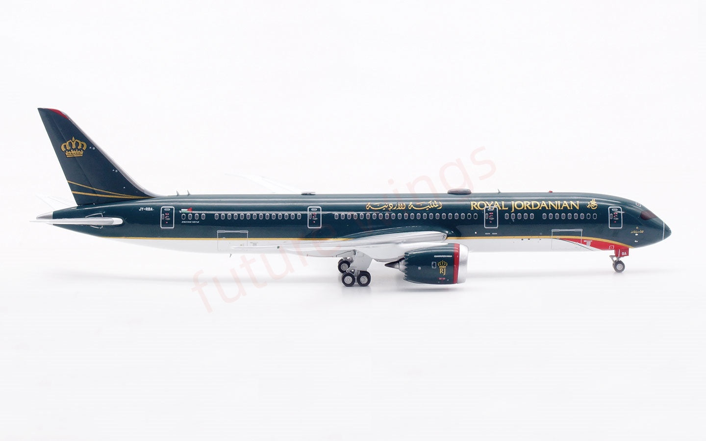 1:400 Aviation400 Royal Jordanian Airlines B787-9 JY-RBA Aircraft Model Free Tractor +Stand