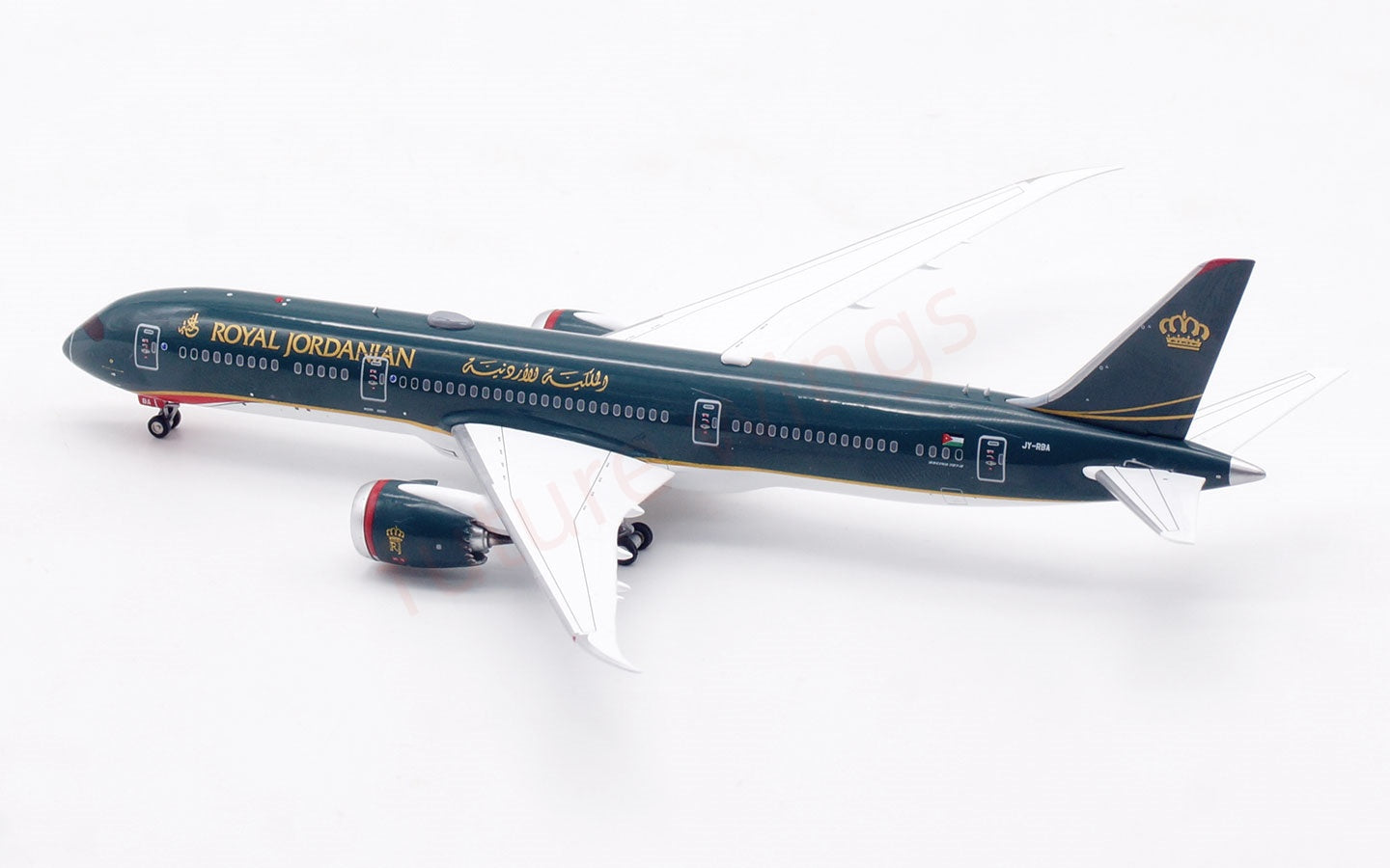 1:400 Aviation400 Royal Jordanian Airlines B787-9 JY-RBA Aircraft Model Free Tractor +Stand