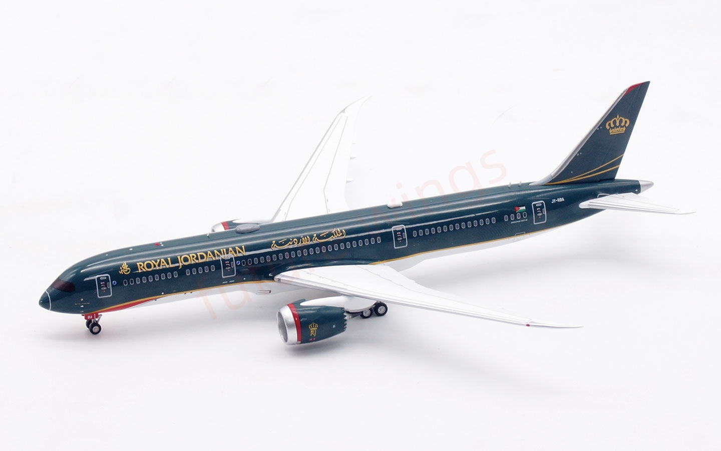 1:400 Aviation400 Royal Jordanian Airlines B787-9 JY-RBA Aircraft Model Free Tractor +Stand