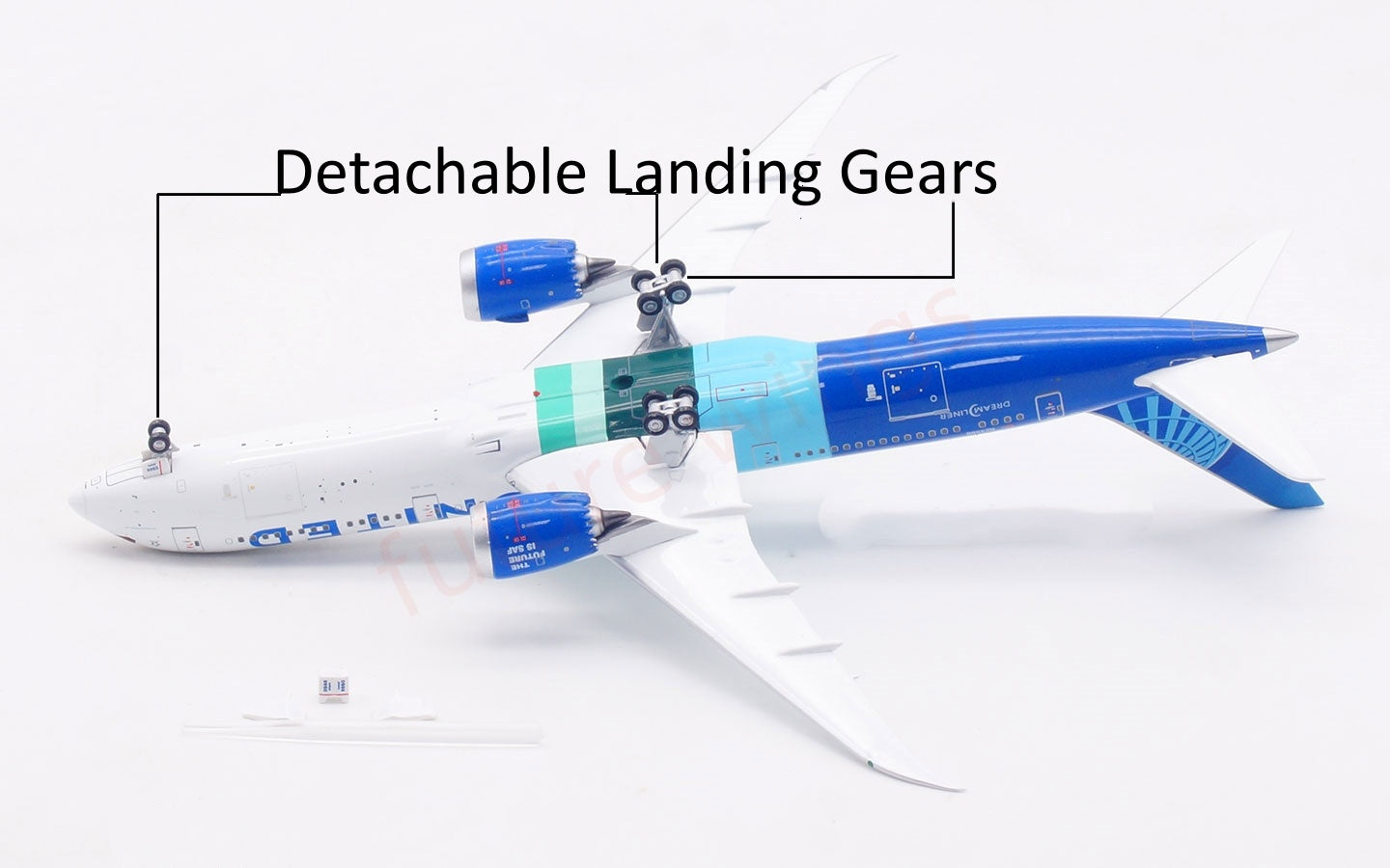 1:400 Aviation400 United Airlines B787-9 N24988 Aircraft Model Free Tractor +Stand