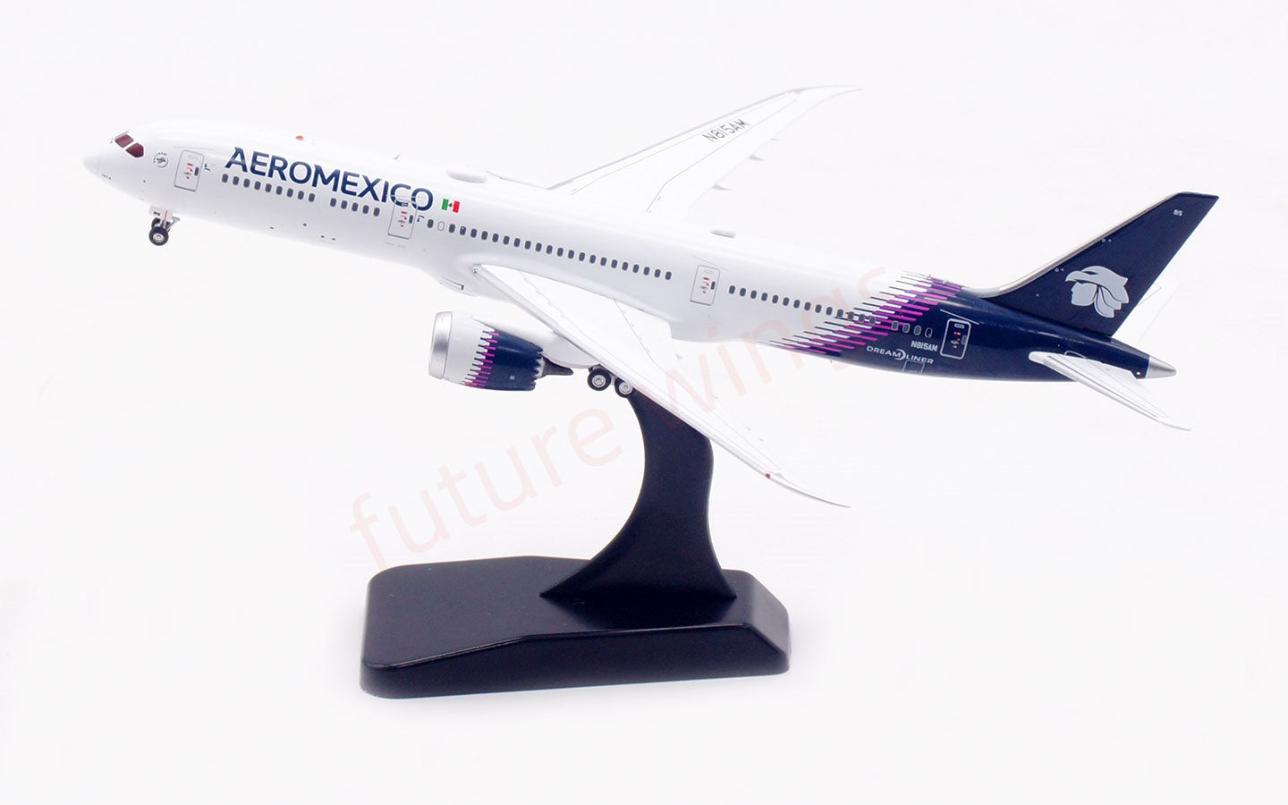 1:400 Aviation400 AeroMexico B787-9 N815AM Aircraft Model Free Tractor +Stand