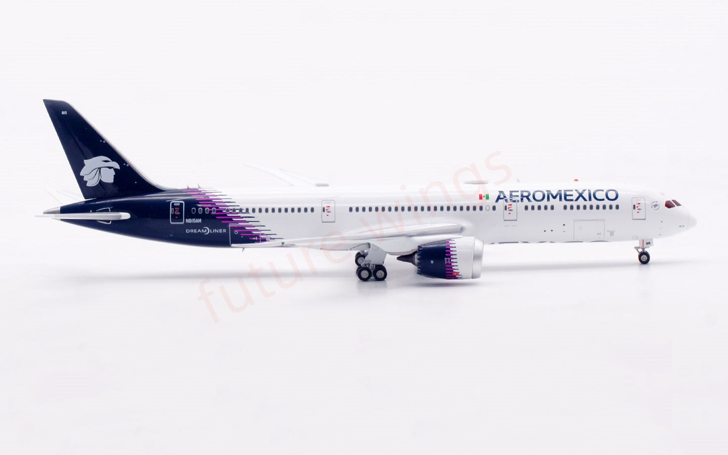 1:400 Aviation400 AeroMexico B787-9 N815AM Aircraft Model Free Tractor +Stand