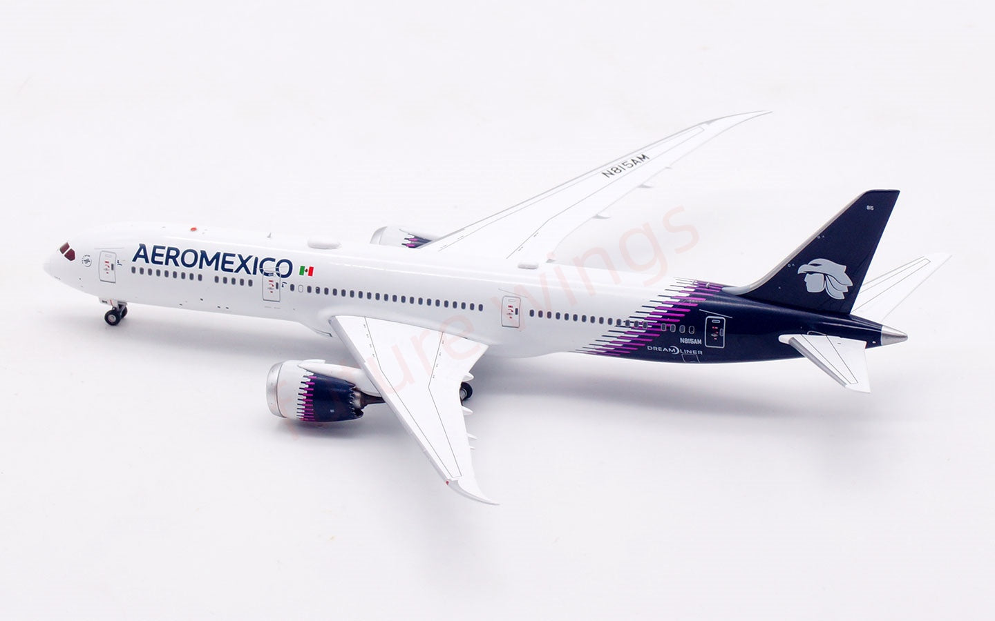 1:400 Aviation400 AeroMexico B787-9 N815AM Aircraft Model Free Tractor +Stand