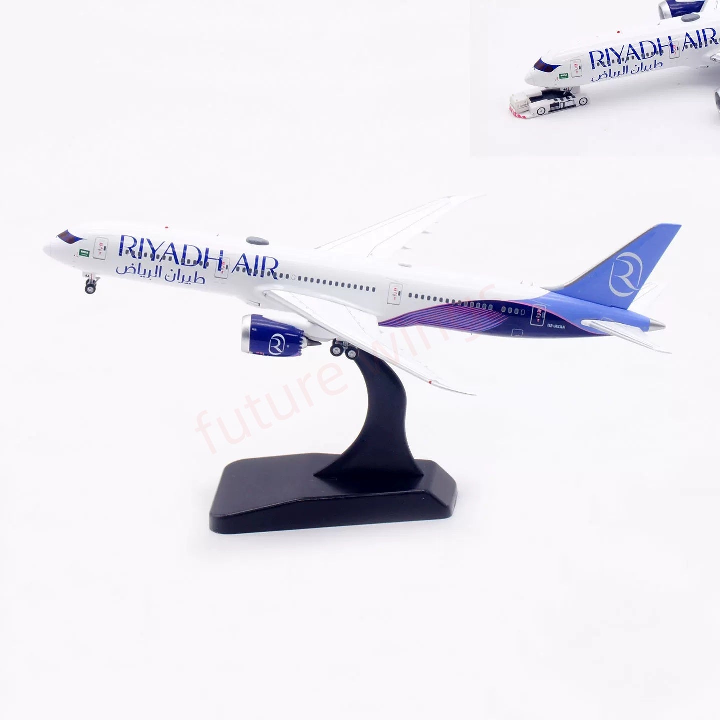 1:400 Aviation400 Riyadh Air B787-9 HZ-RXAA Aircraft Model Free Tractor +Stand