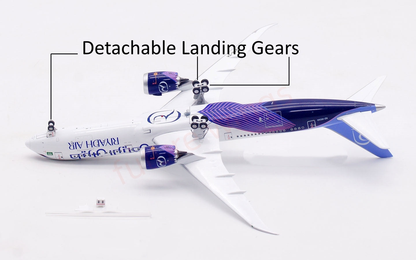1:400 Aviation400 Riyadh Air B787-9 HZ-RXAA Aircraft Model Free Tractor +Stand
