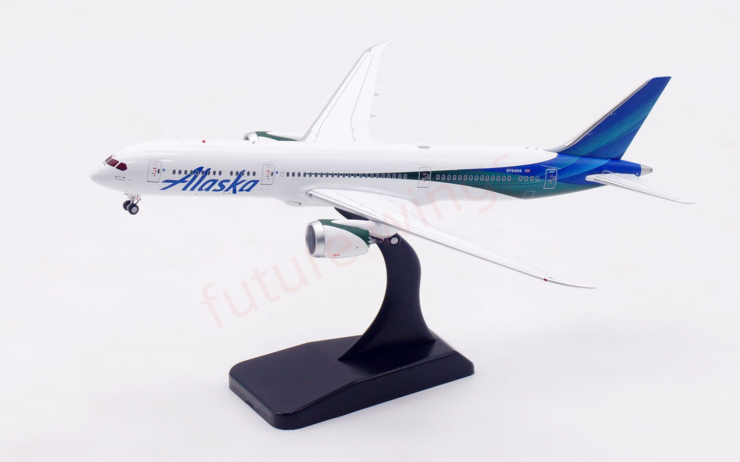 1:400 Aviation400 Alaska Airlines B787-9 N784HA Free Tractor+Stand