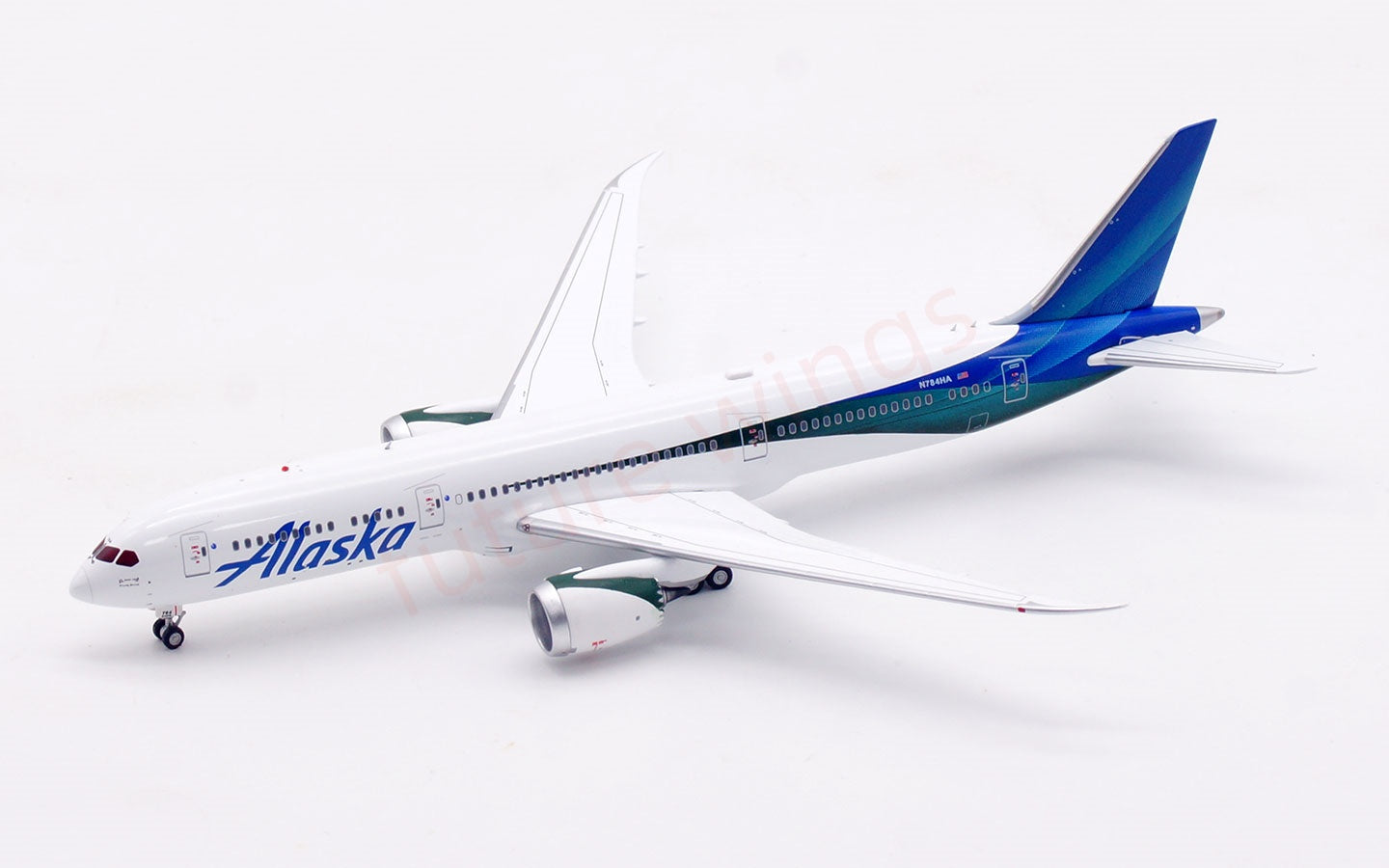 1:400 Aviation400 Alaska Airlines B787-9 N784HA Free Tractor+Stand