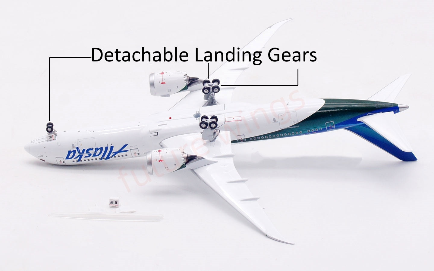 1:400 Aviation400 Alaska Airlines B787-9 N784HA Free Tractor+Stand