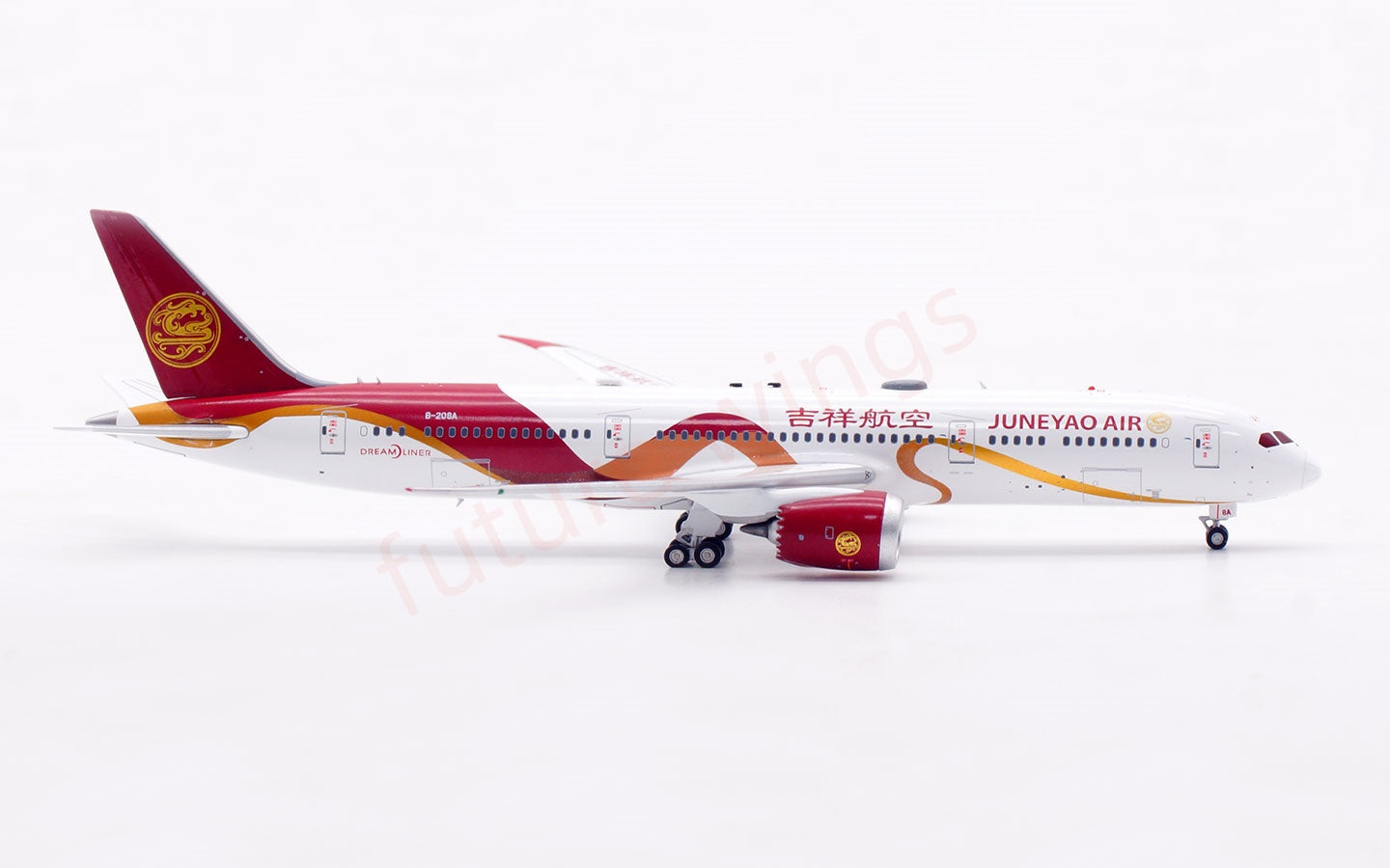 1:400 Aviation400 JuneYao Air B787-9 B-208A Aircraft Model Free Tractor+Stand