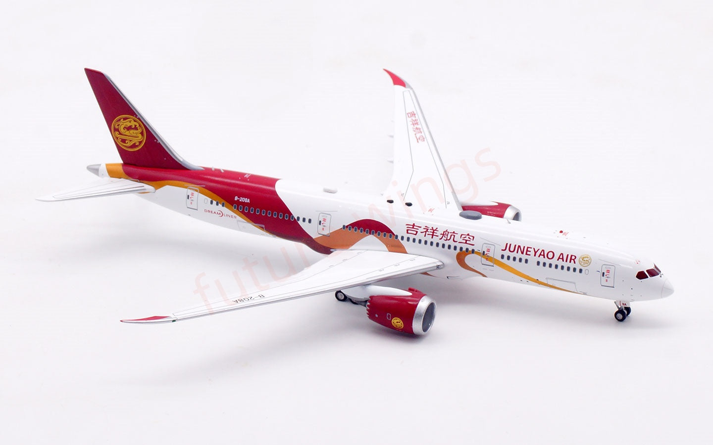 1:400 Aviation400 JuneYao Air B787-9 B-208A Aircraft Model Free Tractor+Stand