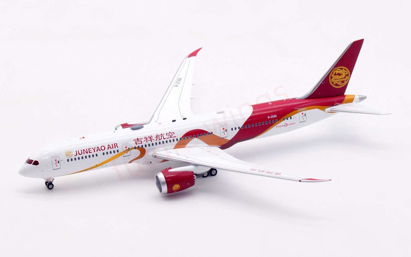 1:400 Aviation400 JuneYao Air B787-9 B-208A Aircraft Model Free Tractor+Stand