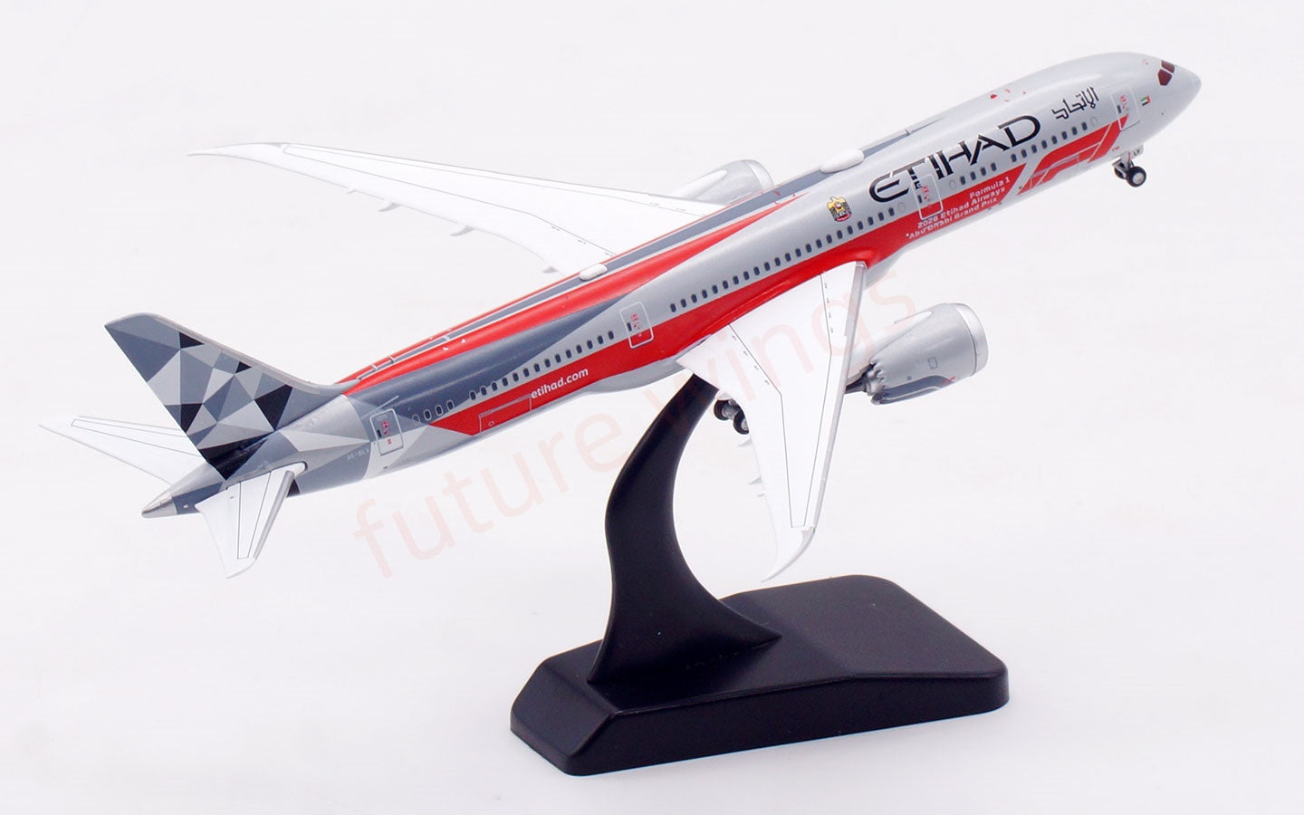 1:400 Aviation400 Etihad Airways B787-9 A6-BLV "F1" Aircraft Model Free Tractor+Stand