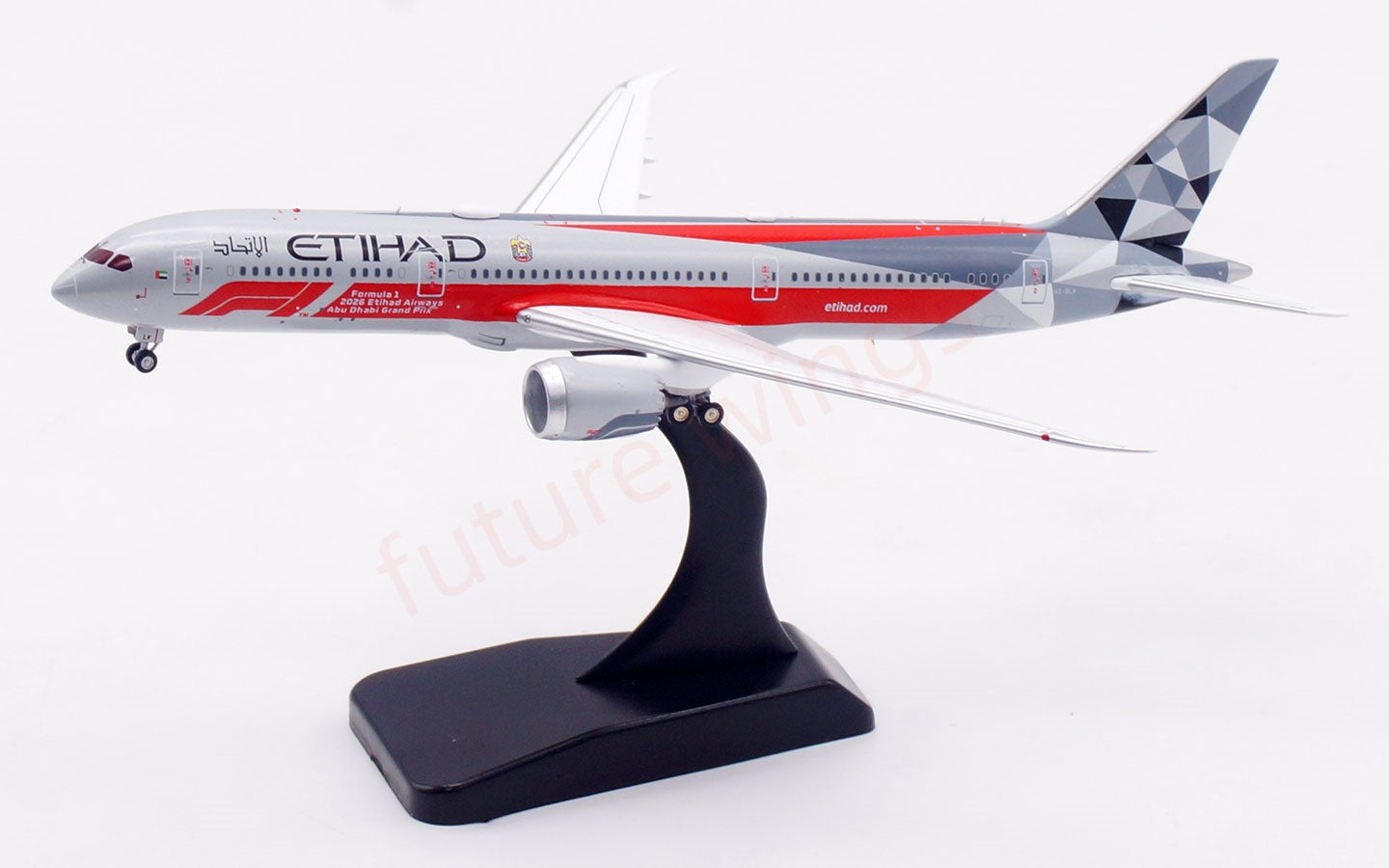 1:400 Aviation400 Etihad Airways B787-9 A6-BLV "F1" Aircraft Model Free Tractor+Stand