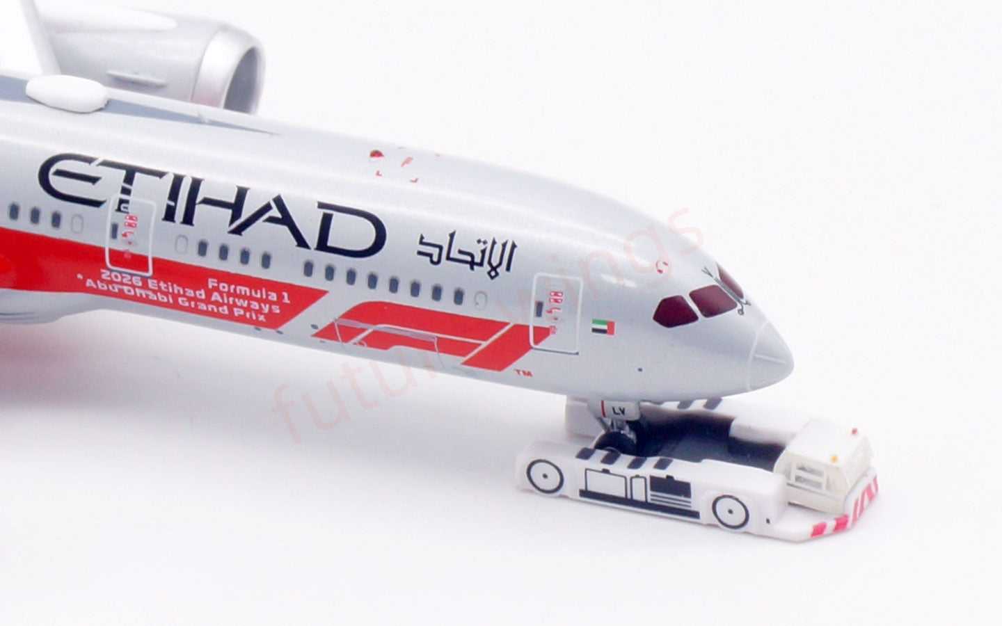 1:400 Aviation400 Etihad Airways B787-9 A6-BLV "F1" Aircraft Model Free Tractor+Stand