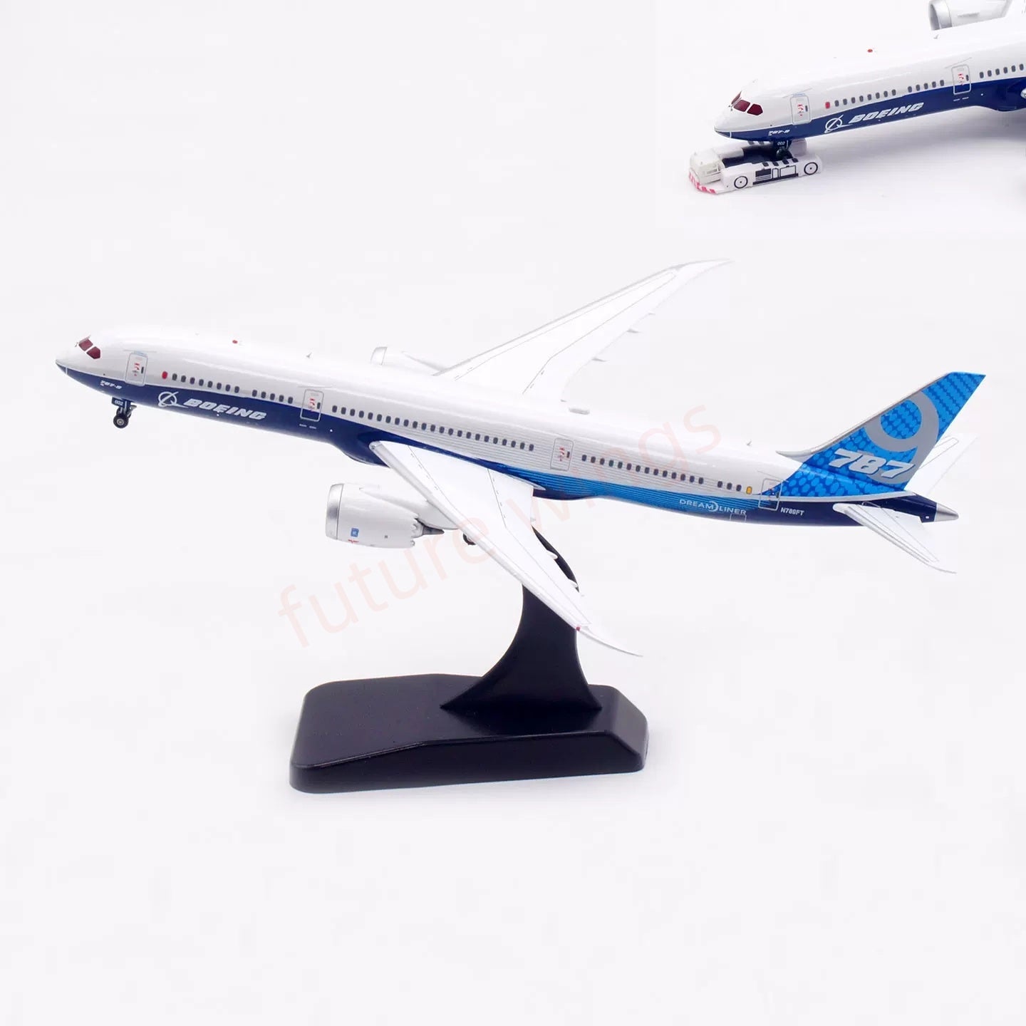 1:400 Aviation400 Boeing House Color B787-9 N789FT Aircraft Model Free Tractor+Stand