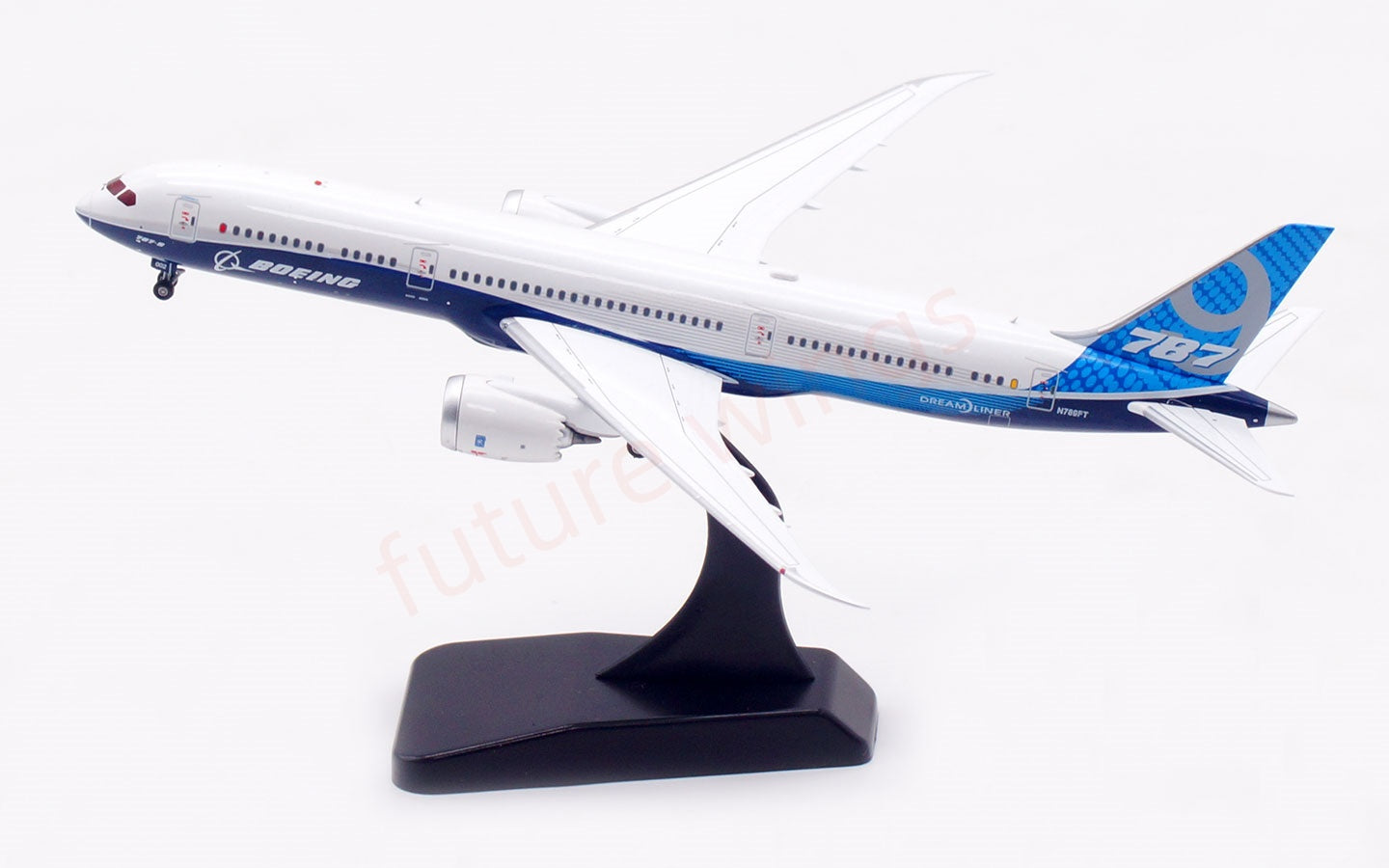 1:400 Aviation400 Boeing House Color B787-9 N789FT Aircraft Model Free Tractor+Stand